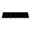 Top Rated Quik Stage 12' x 24' High Portable Stage Package with Black Polyvinyl Non-Skid Surface. Additional Heights and Surfaces Available - Front view