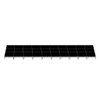 Top Rated Quik Stage 12' x 40' High Portable Stage Package with Black Polyvinyl Non-Skid Surface. Additional Heights and Surfaces Available - Front view