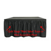 High Quality Quik Stage 4' x 16' High Portable Stage Package with Black Polyvinyl Non-Skid Surface. Additional Heights and Surfaces Available - Best Value Expo Pleat Stage Skirting