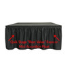 High Quality Quik Stage 4' x 40' High Portable Stage Package with Black Polyvinyl Non-Skid Surface. Additional Heights and Surfaces Available - Best Value Expo Pleat Stage Skirting