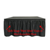 High Quality Quik Stage 4' x 8' High Portable Stage Package with Black Polyvinyl Non-Skid Surface. Additional Heights and Surfaces Available - Best Value Expo Pleat Stage Skirting