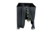 Best rated 8' High X 5' Wide Black IFR Poly Stretch Rod Pocket Pipe and Drape Drapes- Booth