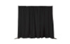 Top rated 12' High X 5' Wide Black IFR Poly Stretch Rod Pocket Pipe and Drape Drapes