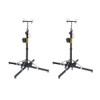 Best Value Two Global Truss ST-157 Medium Duty Crank Stands or Lifts with 4 Outriggers and Two STSB-005 Truss Adapters.