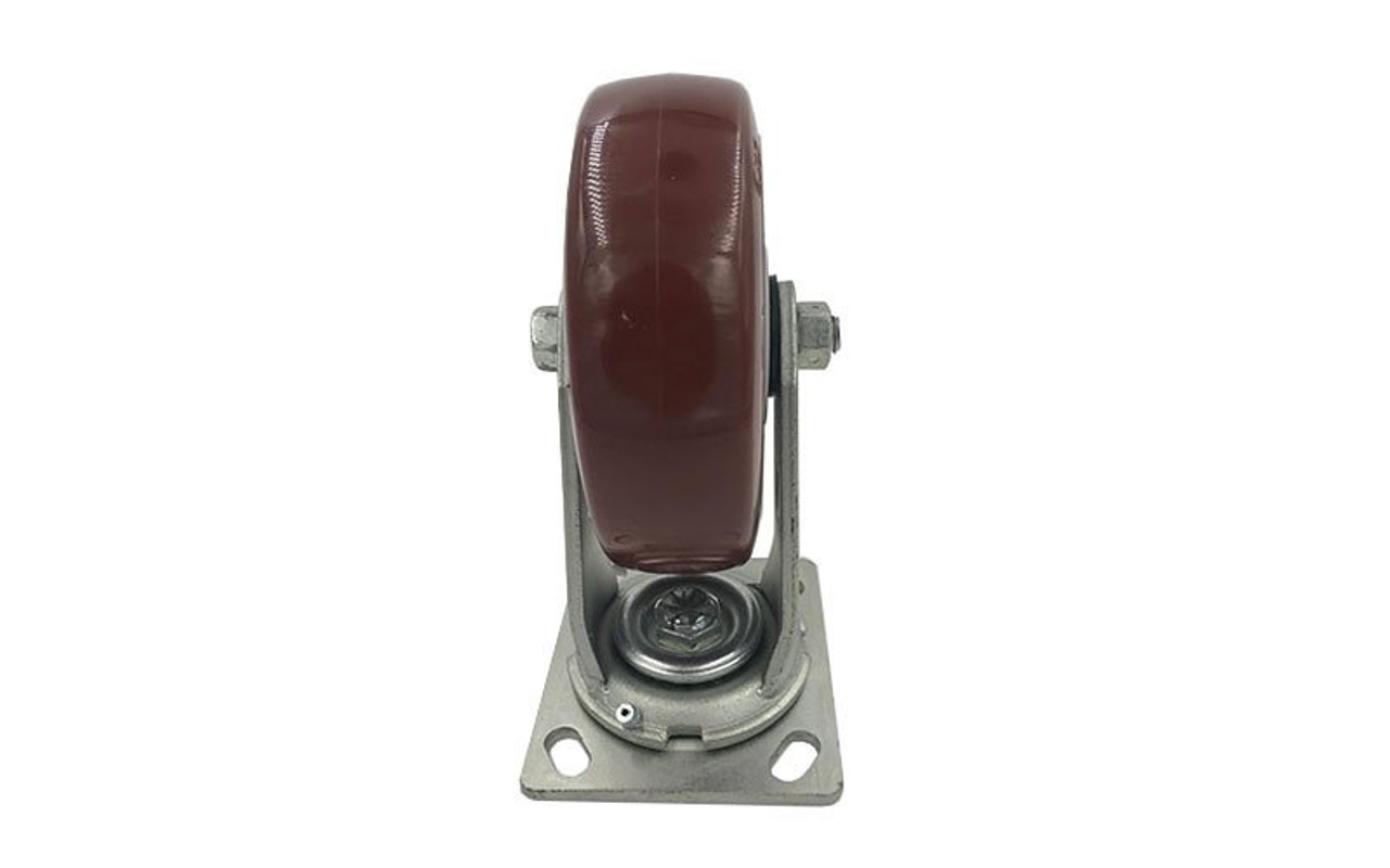 Top seller 6" X 2" Swivel Caster with Polyurethane Wheel and Roller Bearing - Front view.