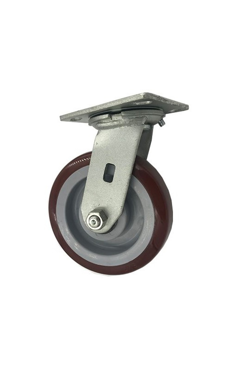 Top selling 6" X 2" Swivel Caster with Polyurethane Wheel and Roller Bearing.