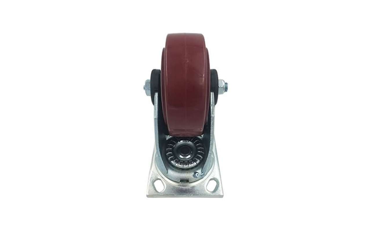 Best rated Quik Stage 5" x 2" Swivel Caster with Polyurethane Wheel and Total Lock Brake- Straight View