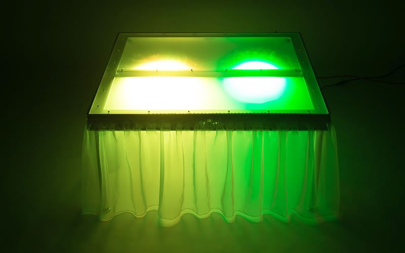 Best rated Quik Stage 3' x 4' x 8" High Portable Stage Deck with Clear/Frosted Plexiglas Surface. Additional Heights Available. LED lit.