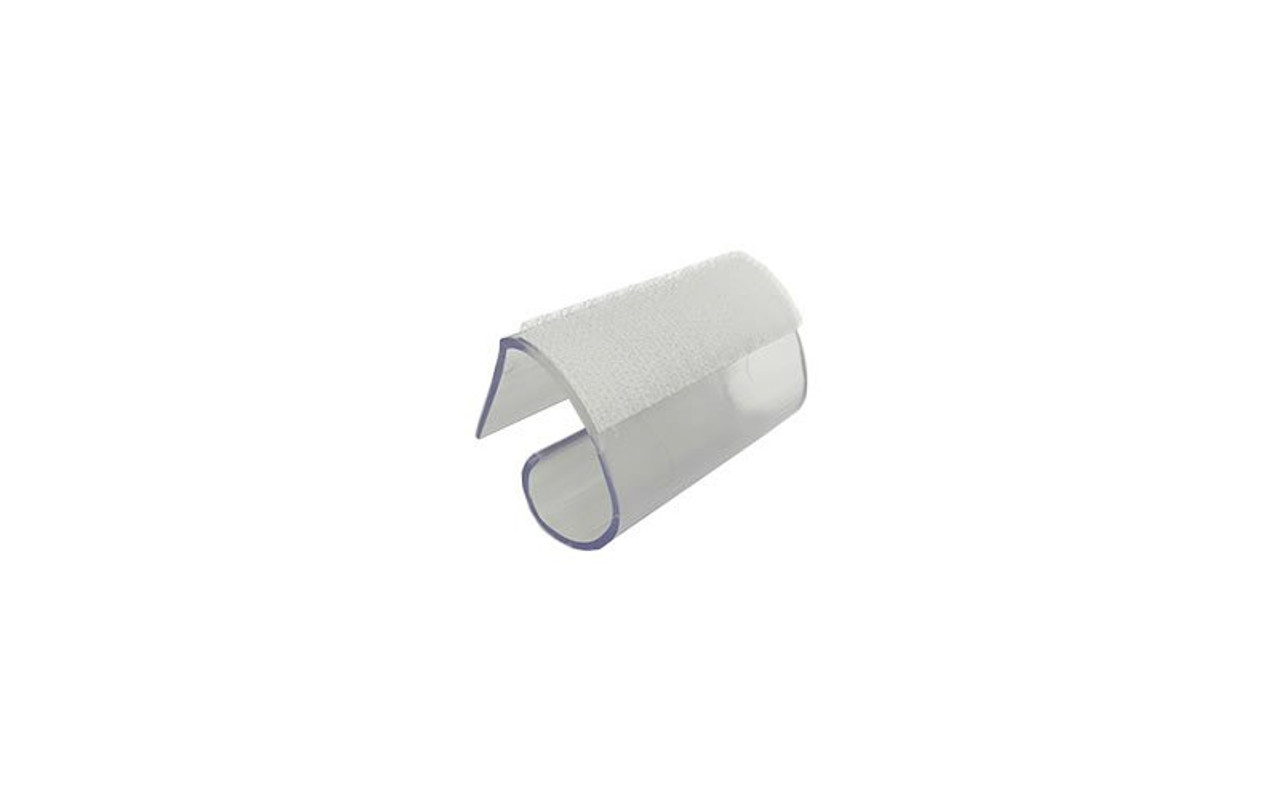 JS Clip with Velcro™. 2 1/2" Wide. Fits 3/4" to 1 1/4" Table Thickness. Left Side Angle View