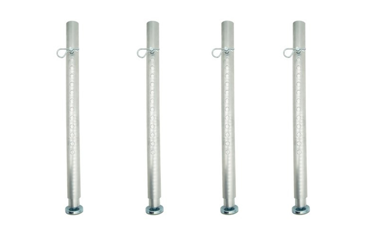 Set of 4 each Quik Stage 24" to 36" S3 Adjustable Portable Stage Legs with Adjustable Feet. Shipping Included!