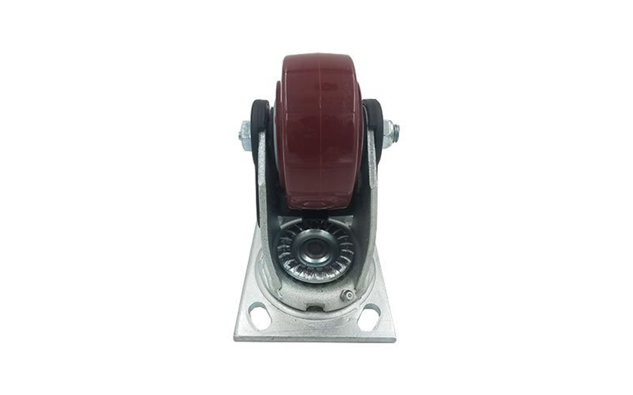 Top seller Quik Stage 4" x 2" Swivel Caster with Polyurethane Wheel and Total Lock Brake- Straight View