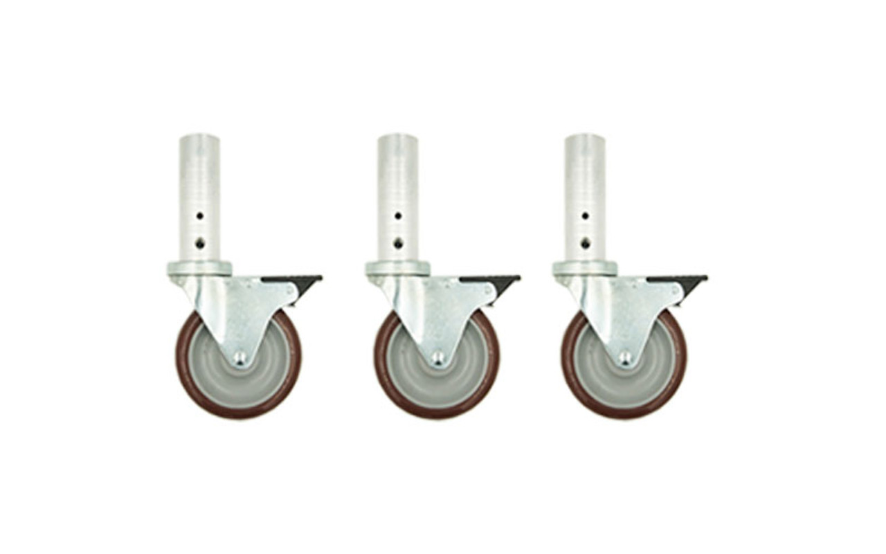 Best Selling Set of 3 Single 12" Caster Legs for individual risers with 3 legs (300012)