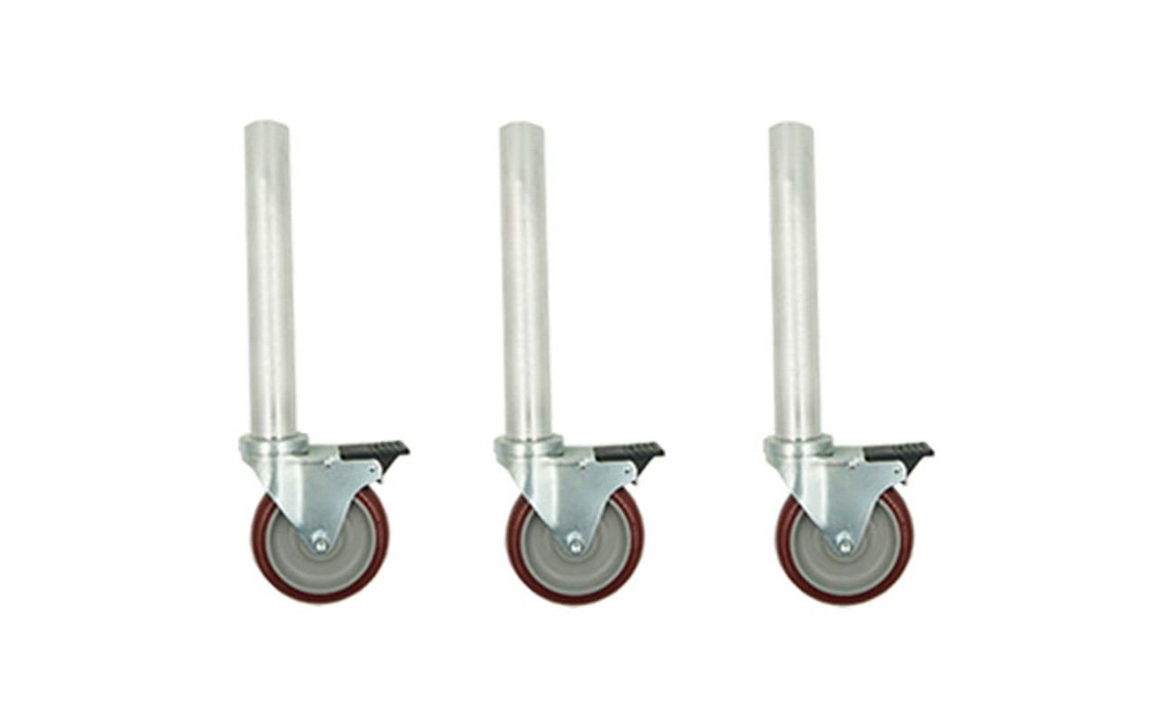 Top Selling Set of 3 Single 18" Caster Legs for individual risers with 3 legs (300018)