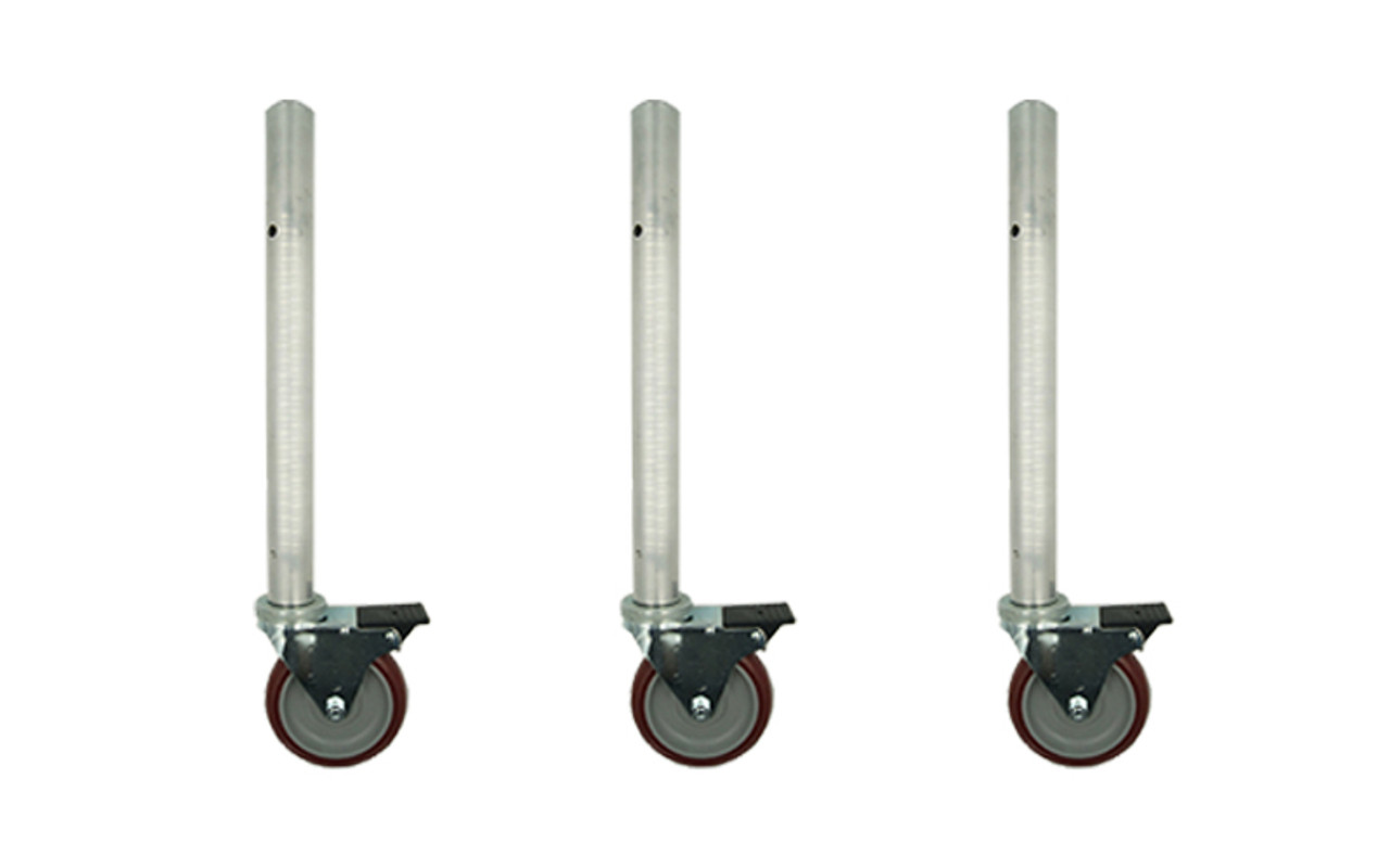 Top rated Set of 3 Single 24" Caster Legs for individual risers with 3 legs (300024)