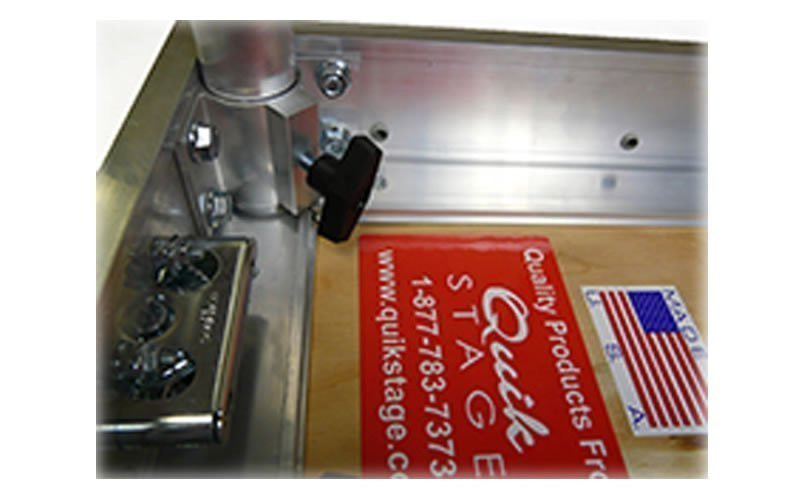 4 ft x 24 ft Portable Stage Package, using 4 x 4 decks, with black