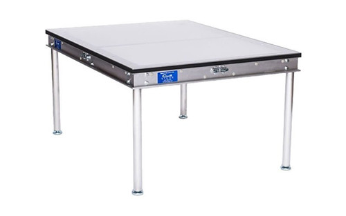 Quik Stage 3 x 4 Clear/Frosted Plexiglas Portable Stage with 8