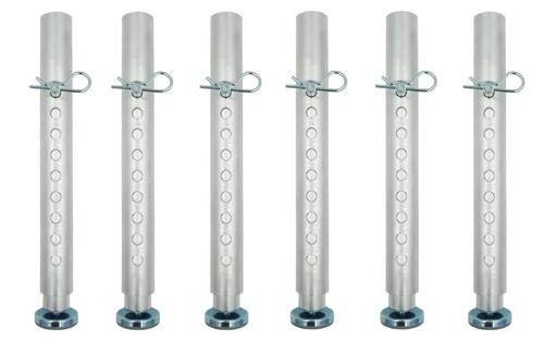 Best selling Set of 6 each Quik Stage 24" to 36" S3 Adjustable Portable Stage Legs with Adjustable Feet.