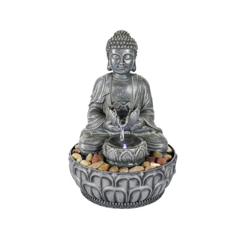 11.1inches Meditation Buddha Water Fountain Relaxing Decor for Home Office