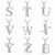  New Fashion 26 Letter A-Z Silver Plated Necklace Fashion Silver Color Jewelry Fashion Pendant Metal Stamp