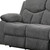 82" Gray Chenille Reclining Sofa With Black Legs