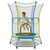 Mini Trampoline for Kids with Safety Enclosure Net and Foam Handles-Yellow - Color: Yellow