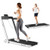 2.25HP 2 in 1 Folding Treadmill with APP Speaker Remote Control-White - Color: White