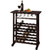 Floor-Standing Dark Espresso Brown 24-Bottle Wine Rack