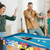 12-in-1 Combo Game Table Set with Foosball Air Hockey Pool Chess and Ping Pong - Color: Multicolor