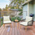 3 Pieces Patio Furniture Set with Cushioned Chairs and Tempered Glass Side Table-Black - Color: Bla