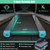 Folding Electric Compact Walking Treadmill with APP Control Speaker-Blue - Color: Blue