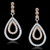TS548 - Rose Gold + Rhodium 925 Sterling Silver Earrings with AAA Grade CZ  in Clear