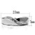 3W264 - Rhodium Brass Ring with Top Grade Crystal  in Clear