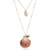 Beach Fashion Seashell Pendants Two Layers Women Costume Necklace