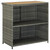 Bar Set Grey PE rattan, steel, solid acacia wood