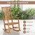 Patio Rocking Chair Ergonomic High-Back Outdoor Rocker with Smooth Rocking Base - Color: Natural