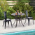 Patio Cast Aluminum Table 31 Inch Diameter Round Table with Umbrella Hole-Copper - Color: Copper