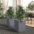 Planter Set of 2 Blue Grey Polypropylene Medium