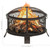 Rustic Fire Pit with Poker 26.6" XXL Steel