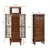 Wooden Jewelry Armoire Cabinet Storage Chest with Drawers and Swing Doors-Brown