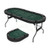 72 Inch Foldable Poker Table for 8 Players Portable Oval Card Board Game Table-Blue