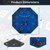 8-Player Foldable Poker Table Top with Carrying Bag-Blue