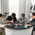 Portable 48 Inch 6-Player Foldable Poker Table Top Round Game Mat-Green