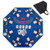 48 Inch 8-Player Foldable Poker Table Top with Carrying Bag and Cup Holders-Blue