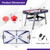 Air Powered Hockey Game Table with 2 Pushers and Pucks-Blue - Color: Blue