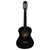 8 Piece Classical Guitar Beginner Set Black 1/2 34"