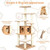 7-Layer Wooden Cat Tree Tall Cat Tower with Sisal Posts and Condo-Natural - Color: Natural