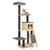 5-Tier Modern Wood Cat Tower with Washable Cushions-Gray - Color: Gray
