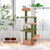 Multilevel Cat Tree with Scratching Posts and Rope Plush Perch Toy Bed-Green - Color: Green