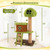 Cute Cat Tree for Indoor Cats with Mushroom-shaped Nest Condo and Climbing Ladder-Green