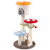 Cute Mushroom Cat Tree with Sisal Scratching Posts Top Condo and Padded Platforms-Multicolor